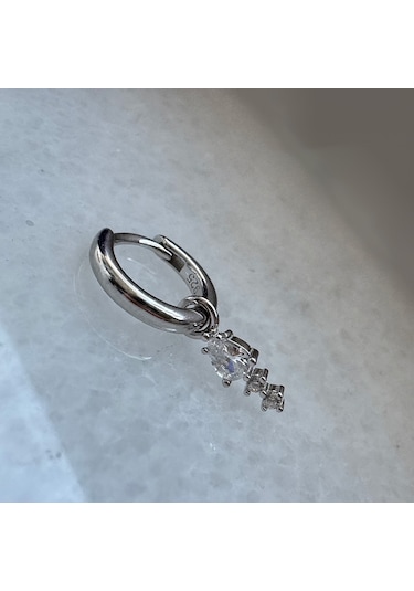 Masaliko Sallantılı Gümüş Küpe Ms3190, 925 Ayar Gümüş Gümüş Altın