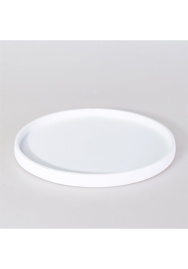 Victoria Yuvarlak Tepsi Beyaz