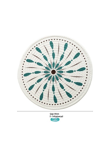 Japon Tarzı Baskılı Pamuk İp Yalıtım Pedi Açık Yeşil