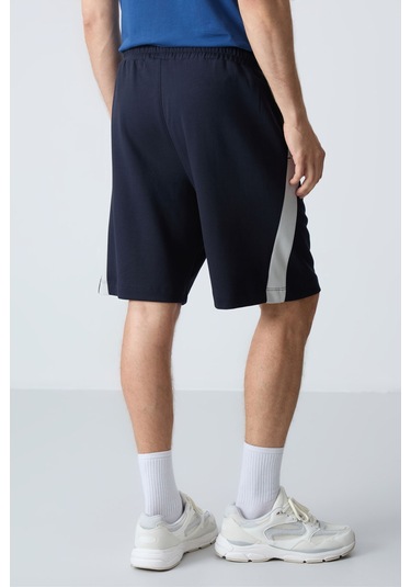 Tommy Life Lacivert Pamuklu Kalın Yumuşak Dokulu Standart Fit Basic Erkek Şort - 81280 Lacivert