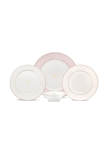 Jumbo Navy 24 Parça 6 Kişilik Yemek Takımı Pink Pembe