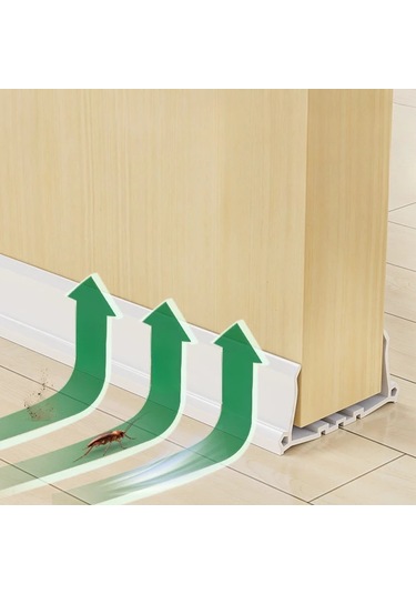 Chuangyinshop Premium Kapı Altı Contası Kahverengi Ses Yalıtımı Su Geçirmez Rüzgar Önleyici Kahverengi