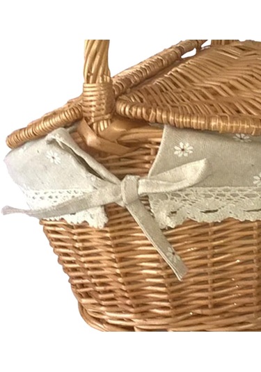 Homyl Açık Kamp Için Yıkanabilir Astarlı El Dokuması Hasır Kahverengi