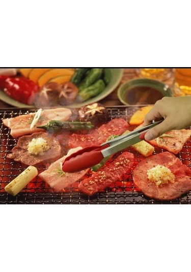 Mutfak Buharlı Pişiricileri Silikon Buharlı Pişiriciler Isıya Dayanıklı Saplı, Kolay Tutuşlu, Kaymaz Akıllı Kilitli, Paslanmaz Çelik Pişirme Buharlı Pişiricileri Kırmızı 7 İnç Kırmızı