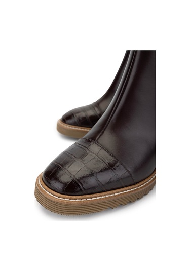 Tamer Tanca Kadın Hakiki Deri Kahverengi Casual Bot 33 416 Bn Bot Sk24-25 Kahve Dr Kahverengi Deri