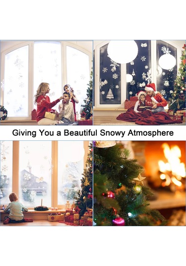 Kangvka 18 Adet Beyaz Köpük Kar Taneleri - Noel Dekorasyonu Paketi 30x30cm'den 5.5x5.5cm'ye Beyaz