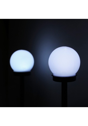 Kangvka 2 Adet Led Güneş Enerji Lambası, Otomatik Açma/kapama, Soğuk Beyaz, Bahçe Çimenliği İçin, Ip44 Koruma Seviyesi