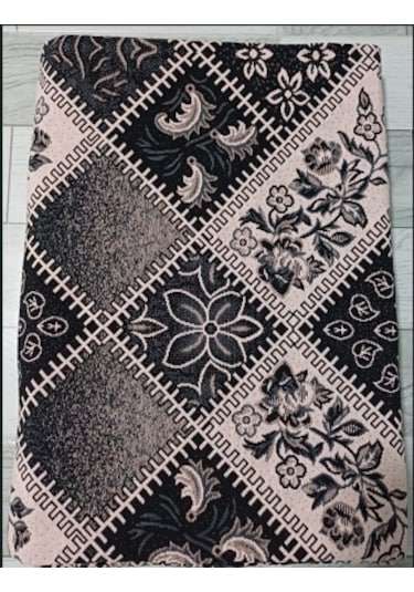 Savan Dokuma Halı Örtüsü 6m² 200 300 Kale Siyah&pudra Siyah - Pudra