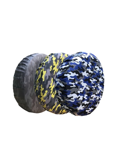 Cute Cover Kamuflaj Stepne Kılıfı Lastik Koruyucu Gri Sarı N11.38