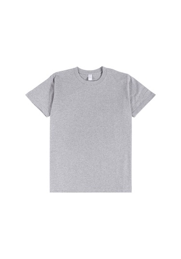 Yeni Japon Ağır Pamuklu Kısa Kollu Gri Gri