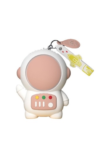 Devils Eye Karikatür Astronot Bıçaksız Elektrikli Depolama Fanı Anahtarlık R8l3ev Pembe