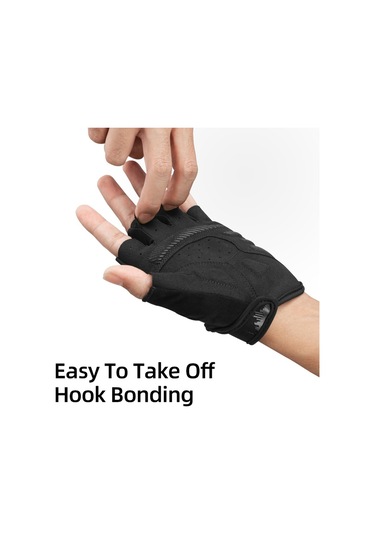 Rockbros S247 1 Çift Yarım Parmak Bisiklet Sürme İçin Yansıtıcı Çizgili Aşınmaya Dayanıklı Eldiven