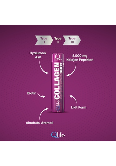 Collagen Shot Komplex Vitaminli Sıvı Kolajen 15 Tüp