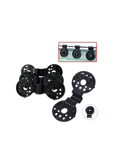 Sones 50 Adet / Paket Güneşlik Ağ Klipsi Bahçe Sera Ağ Gölgelik Kumaş Bağlantı Elemanı Siyah