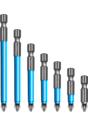 Konesam 7 Parça Elektrikli Tornavida Ucu Seti 25mm-150mm : Anti Kayma, Güçlü Mıknatıs, Profesyonel Çapraz Uçlar - Çok Amaçlı Kullanım