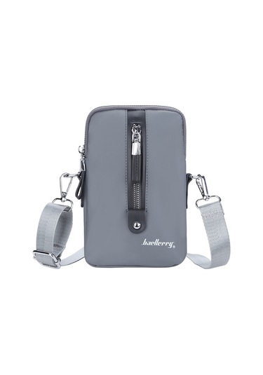 Novahub Baellerry Omuz Çantası Basit Tasarım, Büyük Kapasiteli Messenger Çanta İş Fermuar Cüzdan Grey Kahverengi Kahverengi