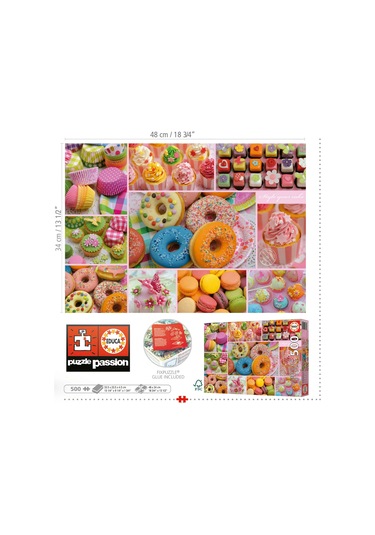 Educa Puzzle - 500 Parça Tatlı Parti Kolajı Puzzle - 19904 - Sweet Party Collage