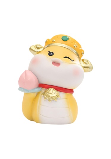 Suntek Çin Yeni Yılı Yılan Heykelciği Dekoratif Sarı