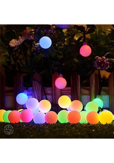 Technosmart Solar 50 Ledli 8 Modlu Canlı Renkli Toplar Bahçe Aydı