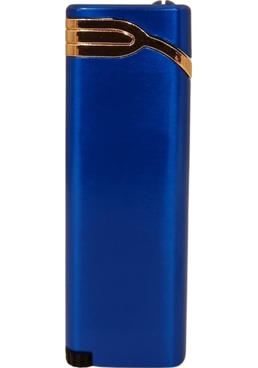 Mavi - Bronz Tek Torch Pürmüz Metal Puro Çakmağı - Tr8094