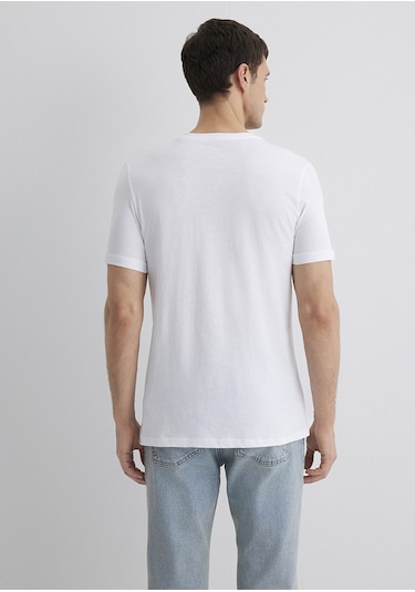 Mavi - Mavi Baskılı Beyaz Tişört 0611039-620 Beyaz
