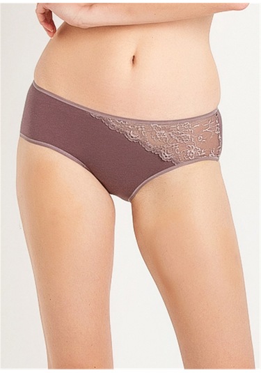 Magic Form 467 Pamuklu Dantelli Normal Külot - Çinko Kahve