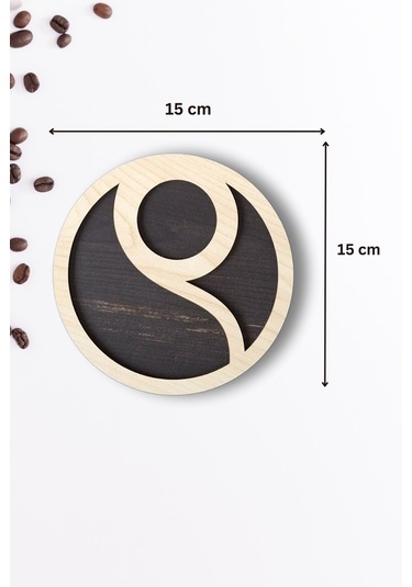 Kutaydan 6 Parça Ahşap Lazer Kesim Bardak Ve Kahve Altlığı Ahşap