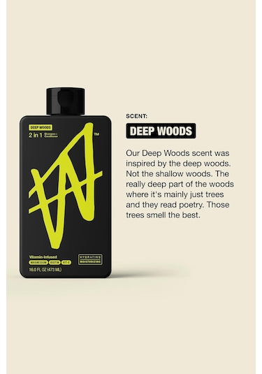 W Labs Deep Woods 2'si 1 Arada Nemlendirici Şampuan Ve Saç Kremi 473ml Tüm Saç Tipleri