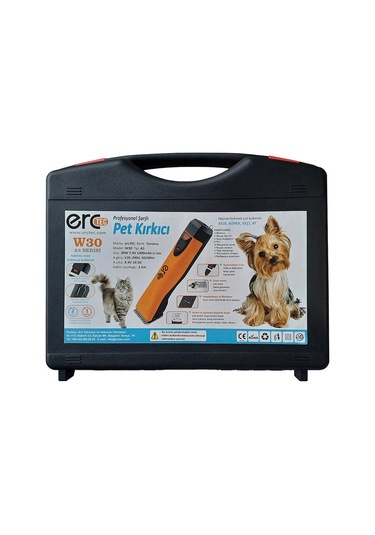 Erctec W30 Evcil Hayvan Kırkma Makinesi Çift Bataryalı