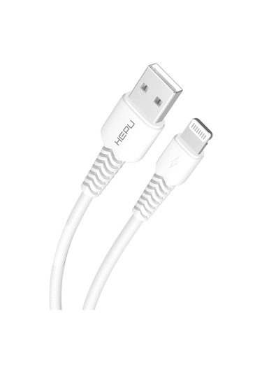 Hepu Hp-424 Mild Usb - Lightning QC3.0 3.1A Şarj Kablosu 30 CM - Beyaz