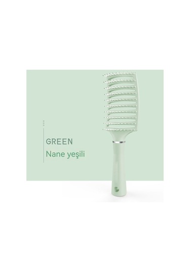 Macaron Büyük Tarak Kafa Deri Masaj Tarağı-yeşil