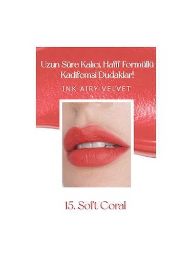 Peripera Ink Airy Velvet Ruj 15 Soft Coral
