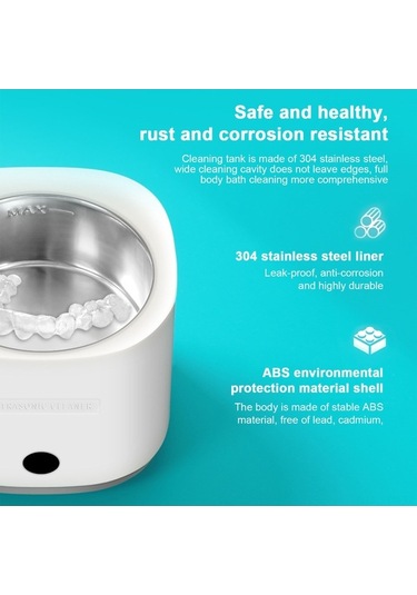 Dancemonkey Diş Protezi Ve Şeffaf Plak Temizleyici - 42000hz Ultrasonik, Akıllı Zamanlayıcı