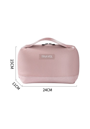 Springsun Yolculuk Pu Malzeme Dijital Aksesuar Organizer - Mouse, Şarj Kablosu, Kulaklık Saklama Çantası Pembe