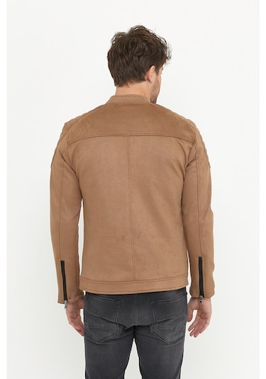 Erkek Vizyon Dar Kesim Süet Ceket Mont-Vizon