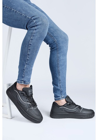 Jump 28520 Siyah Erkek Sneaker Günlük Spor Ayakkabı Siyah