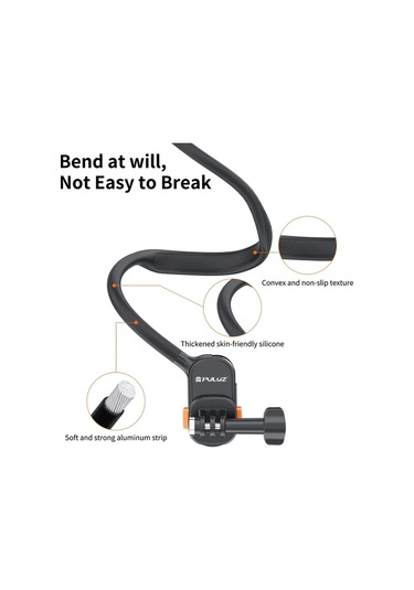 Xuweiwei Puluz Manyetik Hızlı Çıkış Pov Görünüm Montajı İle Tembel Boyun Kolu Siyah Siyah Siyah