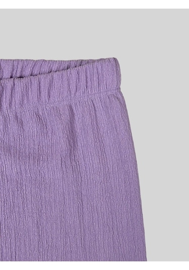 Lila Bürümcük Bol Paça Pantolon 2062-6 Lila