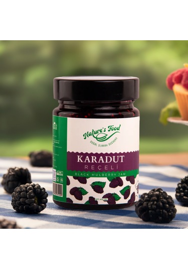 Karadut Reçeli Premium Series 400gr %65 Karadut Doğal İçerik Doğal Tat Nature's Food