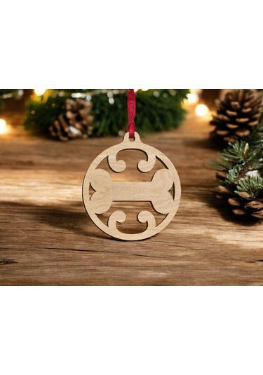 10 Parça Ahşap Yılbaşı Ağacı Süs Seti-4 Ortalama 6-8 Cm Noel Ağacı Süsü