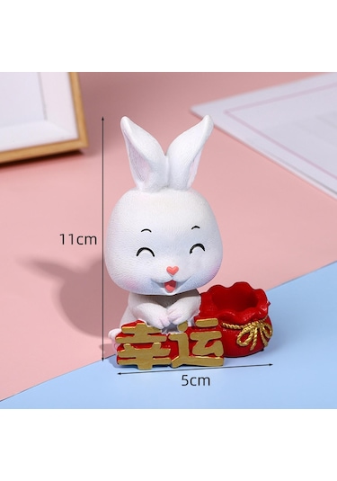 Homyl Tavşan Figürü Oyuncak Bebek Araba Pano Stil-b