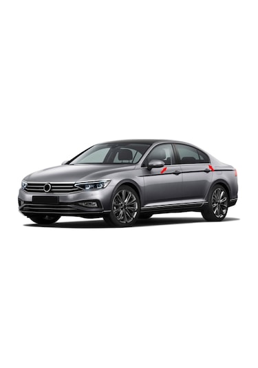 Vw Passat B8 Krom Paslanmaz Çelik Cam Çıtası 4 Parça 2015 ve Üzer