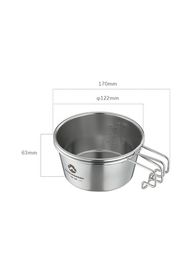 Açık Paslanmaz Çelik 450ml Sierra Kase Piknik Sofra Y24634-4 Çok Renkli