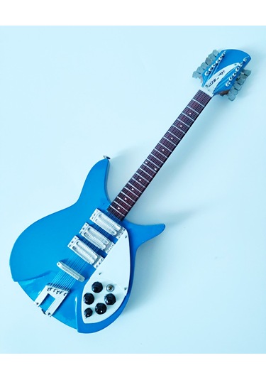 El Yapımı 1/4 Ölçek Minyatür Elektro Gitar Rickenbacker 330 12s