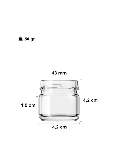 29 Ml Küçük Cam Kavanoz 29 Cc Numune Kavanozu Metal Siyah Kapaklı 6 Adet