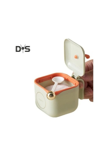 Createtech Pratik Toz Geçirmez Çeşni Kabı Seti Mükemmel Tuz Baharat Kutusu Yeşil