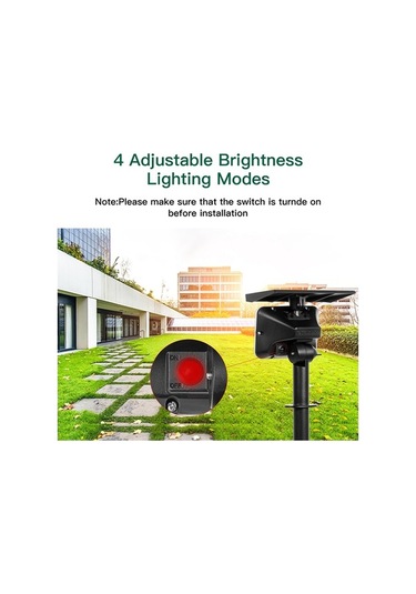 Moly Türkçe Led Spot Işığı, 32 Led, Güneş Enerjili, Ip65 Su Geçirmez, Ayarlanabilir Parlaklık, Duvar/yerde Montaj, 2200mah Pil, Bahçe Aydınlatması Diğer