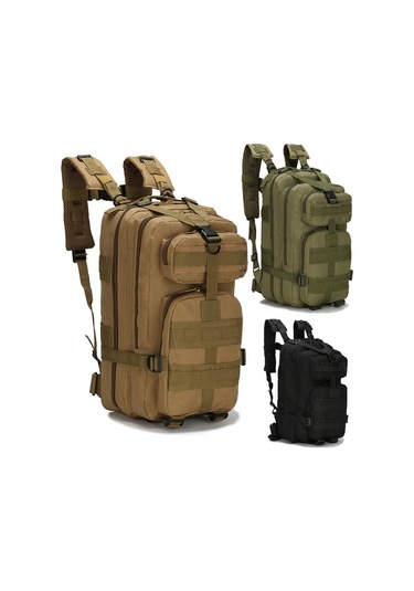 Sones Açık Hava Eğitim Ekipmanları Kamp Sırt Çantası Spor Omuz Çantası 3'lü Dağcılık Çantası Kil Rengi