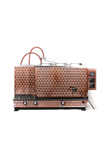 BAKIR ÇAY KAZANI + 3 ADET BAKIR DEMLİK + BAKIR DAVLUMBAZ SET