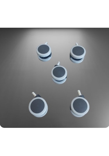 Sandofis Düz Yıldız Ayak Silikon Tekerli Döner Sandalye Ayağı